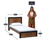 Deux Solid Wood Single Bed In Dual Tone Finish
