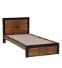 Deux Solid Wood Single Bed In Dual Tone Finish