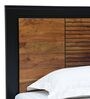 Deux Solid Wood Single Bed In Dual Tone Finish