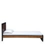 Deux Solid Wood Single Bed In Dual Tone Finish