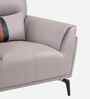 Jonas Leatherette 1 Seater Sofa In Oyster Grey Colour