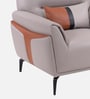 Jonas Leatherette 1 Seater Sofa In Oyster Grey Colour