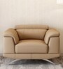 Durian Jonathan Leather 1 Seater Sofas in Beige Colour