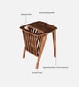 Jones Mango Wood End Table With Magazine Rack In Tubbaq Finish
