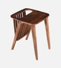 Jones Mango Wood End Table With Magazine Rack In Tubbaq Finish