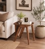 Jones Mango Wood End Table With Magazine Rack In Tubbaq Finish