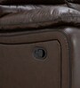 Jordan Leatherette 3 Seater Manual Recliner In Dark Brown Colour