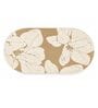 Jordan Oval Bone Inlay Coffee TableIn Hibiscus Pattern