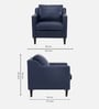Jordana 1 Seater Sofa In Blue Colour With Matte Finish