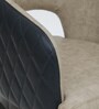 Jordi Arm Chair In Cream And Dark Grey Leatherette With Black Powder Coated Base