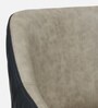 Jordi Arm Chair In Cream And Dark Grey Leatherette With Black Powder Coated Base