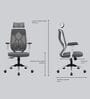 Jordi Breathable Mesh Ergonomic Chair with 2D Armrests & Adjustable Support in Grey Colour
