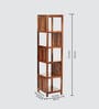 Jordon Bookshelf with 5 Racks in Brown Finish