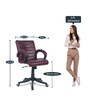 Jordon Mid Back Executive Chair Maroon Colour