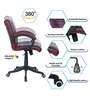 Jordon Mid Back Executive Chair Maroon Colour