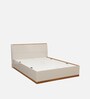 Josefa King Size Bed In Natural Teak Wood Finish With Box Storage