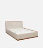 Josefa Queen Size Bed In Natural Teak Wood Finish With Box Storage