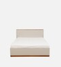 Josefa Queen Size Bed In Natural Teak Wood Finish With Box Storage