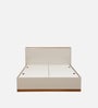 Josefa Queen Size Bed In Natural Teak Wood Finish With Box Storage