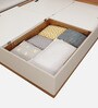 Josefa Queen Size Bed In Natural Teak Wood Finish With Box Storage