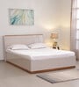 Josefa Queen Size Bed In Natural Teak Wood Finish With Box Storage