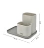 Joseph Joseph Duo Kitchen Worktop Organiser, Kitchen and Storage Organisation for Gadgets, Utensils and Condiments, Grey