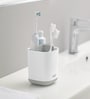 White & Grey- Small EasyStore Toothbrush Caddy