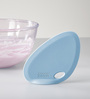 Fin Silicone Blue Plastic Bowl Scraper