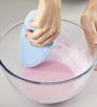Fin Silicone Blue Plastic Bowl Scraper