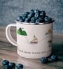 Journey Enamel Printed White 350ml Stainless Steel Coffee Mug
