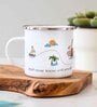 Journey Enamel Printed White 350ml Stainless Steel Coffee Mug