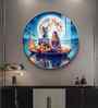 Journey Of Radha Krishna Love Acrylic Round Wall Art
