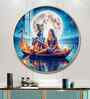 Journey Of Radha Krishna Love Acrylic Round Wall Art