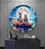 Journey Of Radha Krishna Love Acrylic Round Wall Art