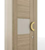 Jovana 3 Door Wardrobe In Santano Oak Colour With Drawer & Full Length Mirror