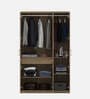 Jovana 3 Door Wardrobe In Santano Oak Colour With Drawer & Full Length Mirror