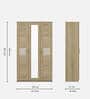 Jovana 3 Door Wardrobe In Santano Oak Colour With Drawer & Full Length Mirror