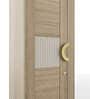 Jovana 3 Door Wardrobe In Santano Oak Colour With Drawer & Full Length Mirror