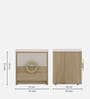 Jovana Bedside Table In Santano Oak & Bamboo Flute Colour In Melamine Finish