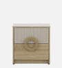 Jovana Bedside Table In Santano Oak & Bamboo Flute Colour In Melamine Finish