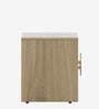 Jovana Bedside Table In Santano Oak & Bamboo Flute Colour In Melamine Finish