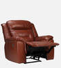 Joy Half Leather 1 Seater Motorized Recliner In Chestnut Tan Colour