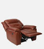 Joy Half Leather 1 Seater Motorized Recliner In Chestnut Tan Colour