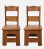 Joy&Me Solid Wood Kids Study Chair in Brown Colour (Set Of 2)