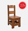 Joy&Me Solid Wood Kids Study Chair in Brown Colour, (Set of 4)