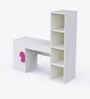 Joy Ride Study Table In White & Pink Colour