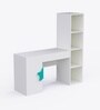 Joy Ride Study Table In White & Teal Colour