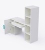 Joy Ride Study Table In White & Teal Colour