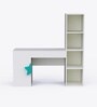 Joy Ride Study Table In White & Teal Colour