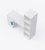 Joy Ride Study Table In White & Teal Colour